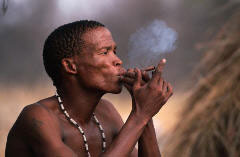 smoking bushman