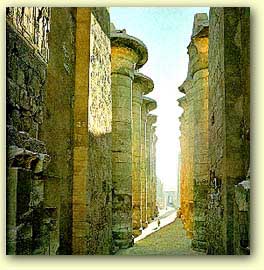 Columns of the Great Hypostyle Hall in the Temple of Amun at Karnak