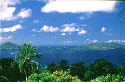 Les Saintes from Basse-Terre, Guadeloupe