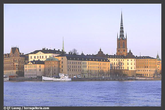 View of Gamla Stan with Riddarholmskyrkan. Stockholm, Sweden